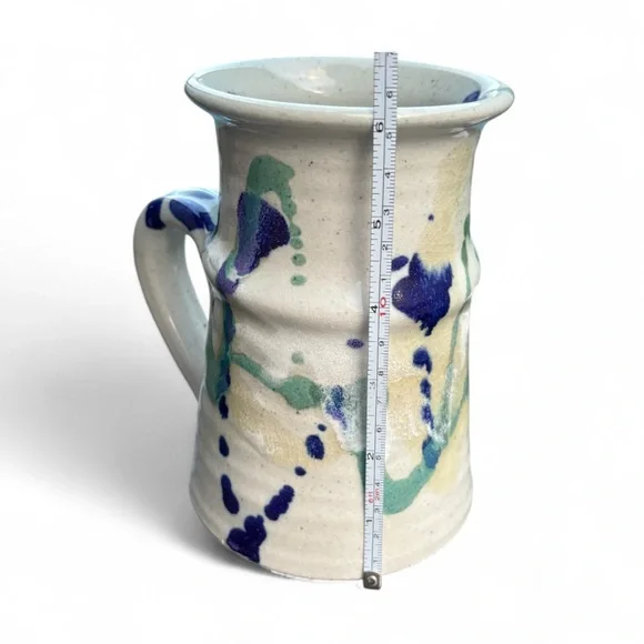 Bruce Larrabee Ceramic Large Mug Studio Pottery Hand Spun 70s - Picture 6 of 8